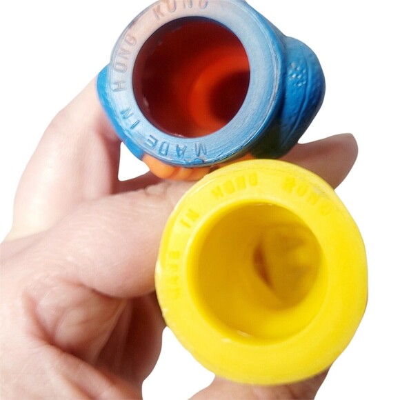 VTG 3 pc LOT Sesame Street Hong Kong Finger Puppet BIG BIRD ERNIE 1978 Cards - Picture 4 of 8